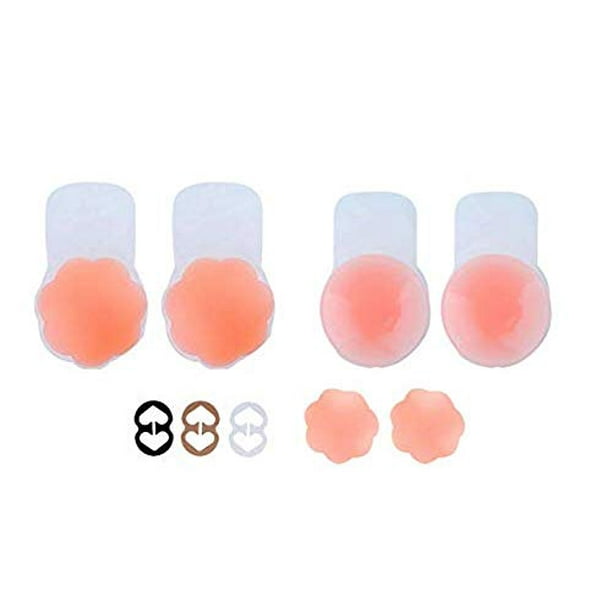 Breast Lift Tape Silicone Breast Pasties 2 Pairs Women Adhesive Bra